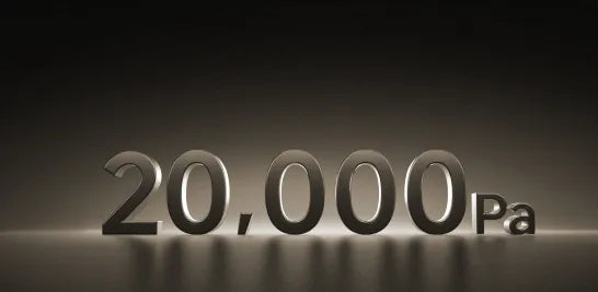 Potenza di aspirazione di 20.000 Pa per risultati impeccabili