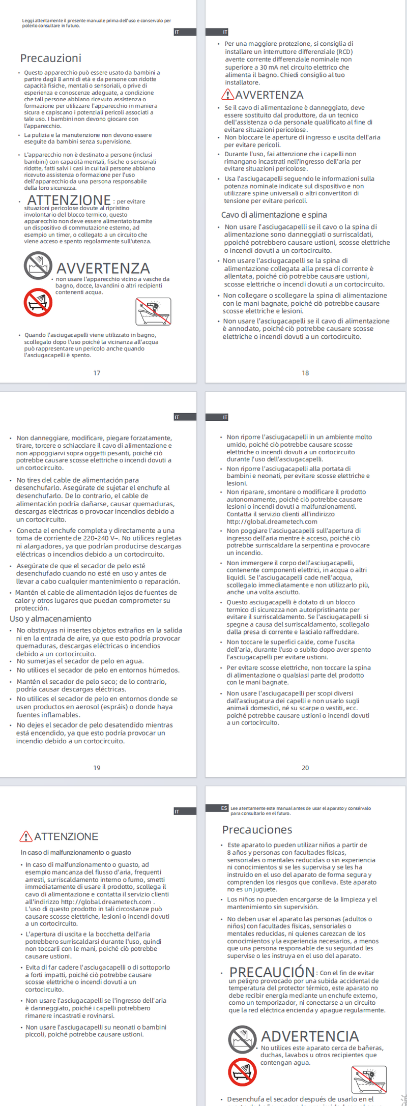 Avvertenze e informazioni sulla sicurezza