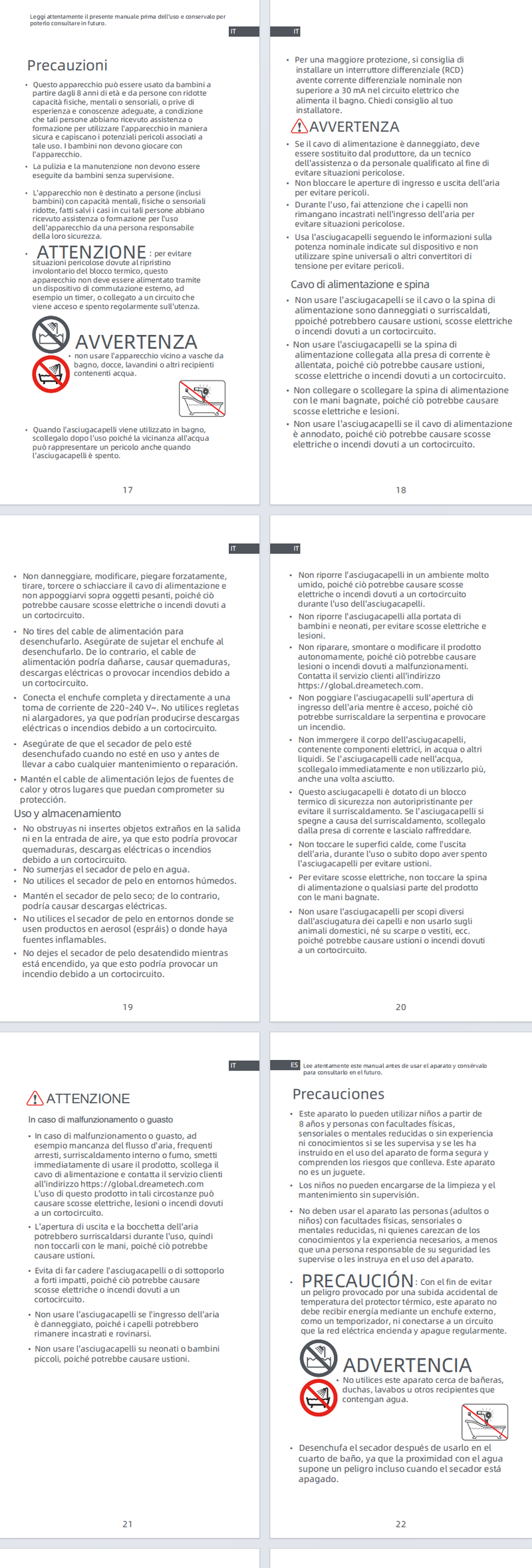Avvertenze e informazioni sulla sicurezza