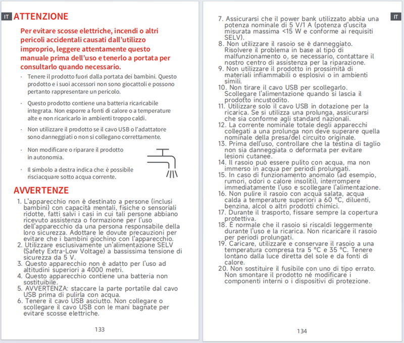 Avvertenze e informazioni sulla sicurezza
