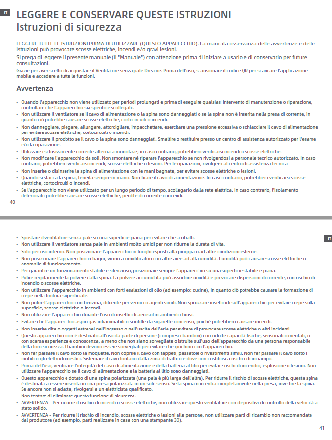 Avvertenze e informazioni sulla sicurezza