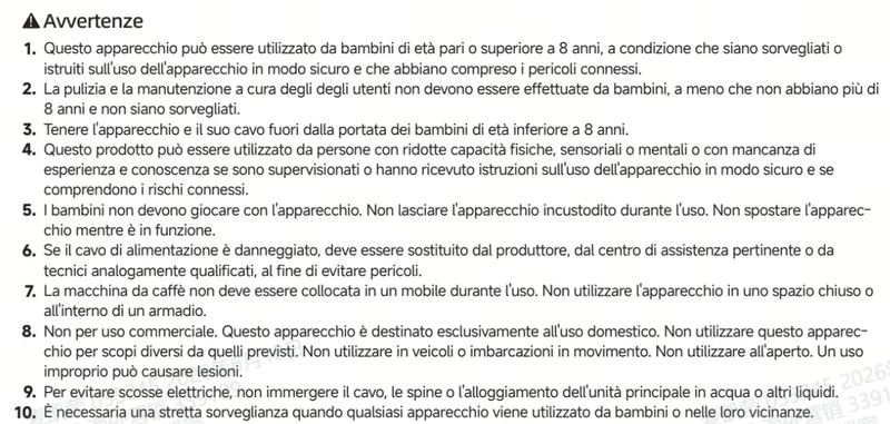 Avvertenze e informazioni sulla sicurezza