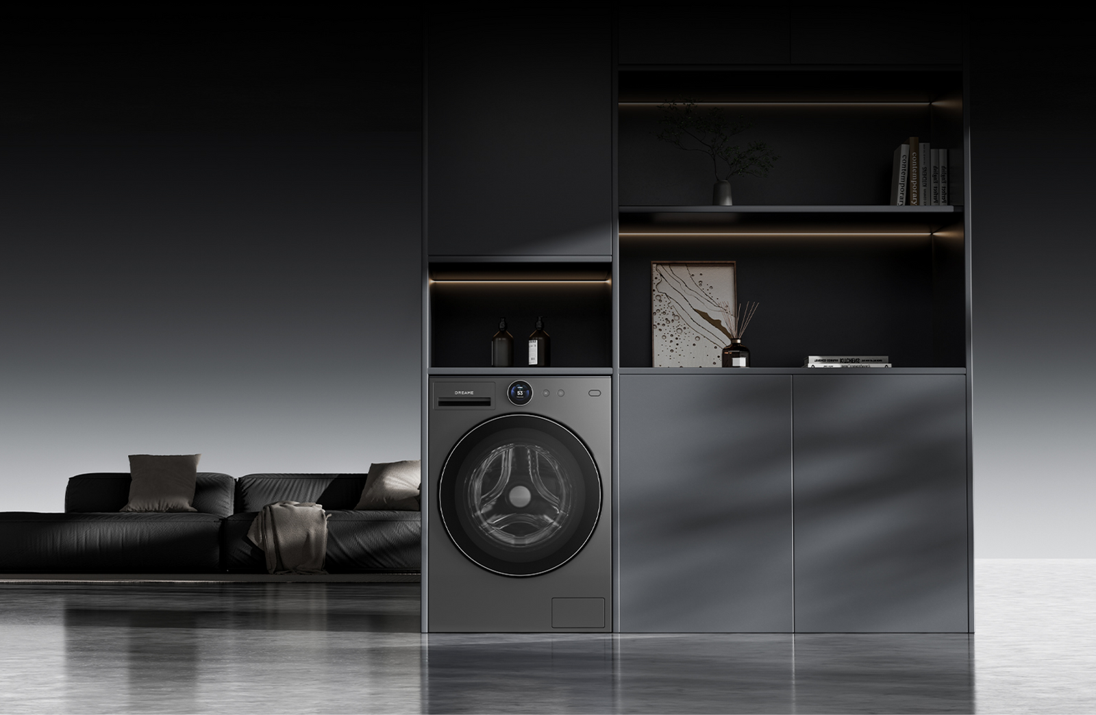 Dreame AI Inverter Washer L9 design totalmente integrato in mobile da 700 mm per efficienza ed eleganza