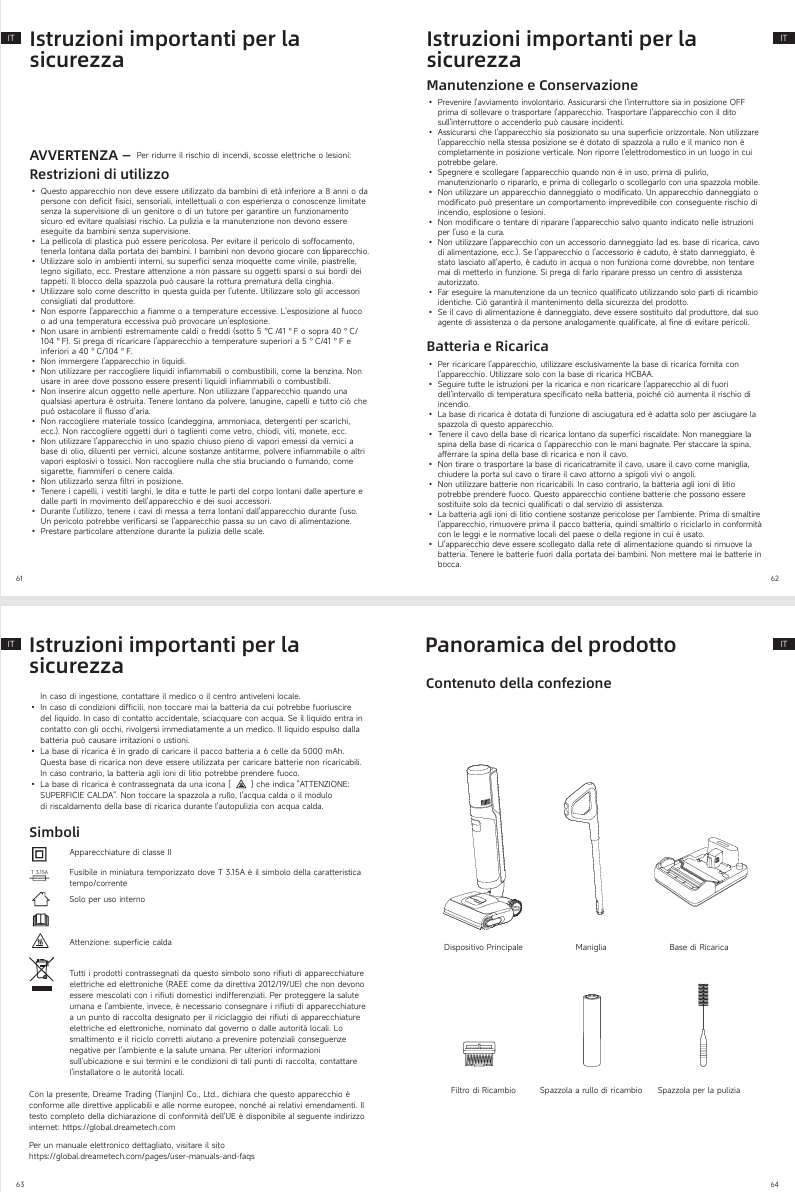 Avvertenze e informazioni sulla sicurezza