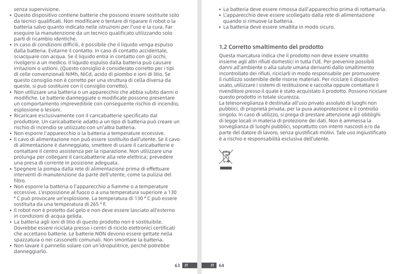 Avvertenze e informazioni sulla sicurezza