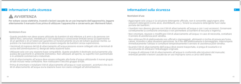Avvertenze e informazioni sulla sicurezza