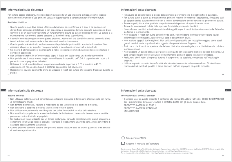 Avvertenze e informazioni sulla sicurezza