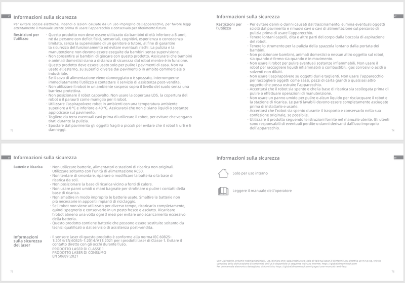 Avvertenze e informazioni sulla sicurezza