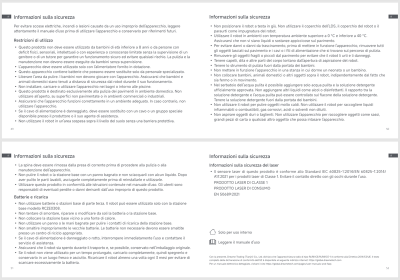 Avvertenze e informazioni sulla sicurezza