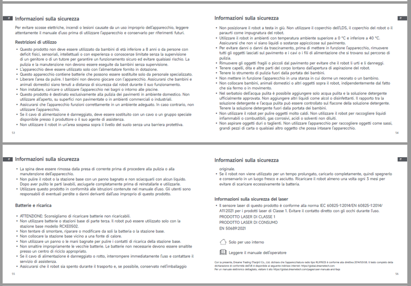 Avvertenze e informazioni sulla sicurezza