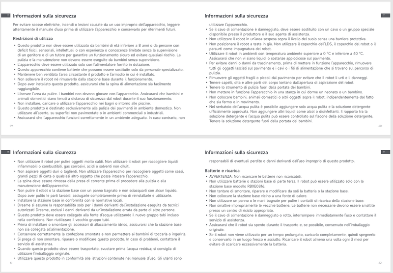 Avvertenze e informazioni sulla sicurezza