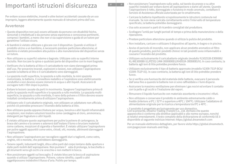 Avvertenze e informazioni sulla sicurezza