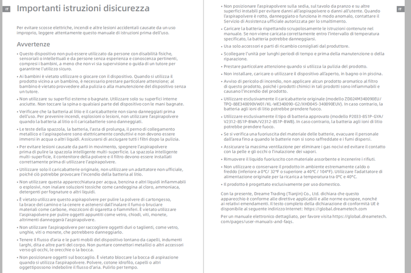Avvertenze e informazioni sulla sicurezza
