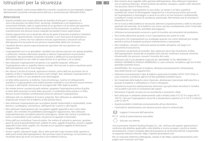 Avvertenze e informazioni sulla sicurezza