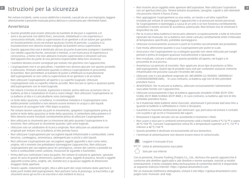 Avvertenze e informazioni sulla sicurezza