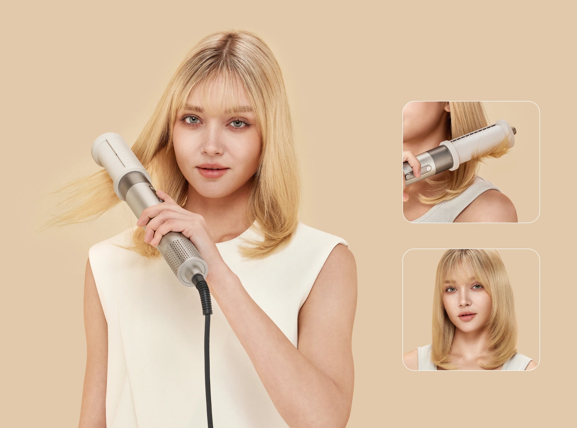 Dreame AirStyle Shine con accessorio per capelli ribelli che sfrutta l’effetto Coanda per ridurre il crespo e domare i capelli ribelli per un look liscio e leggero
