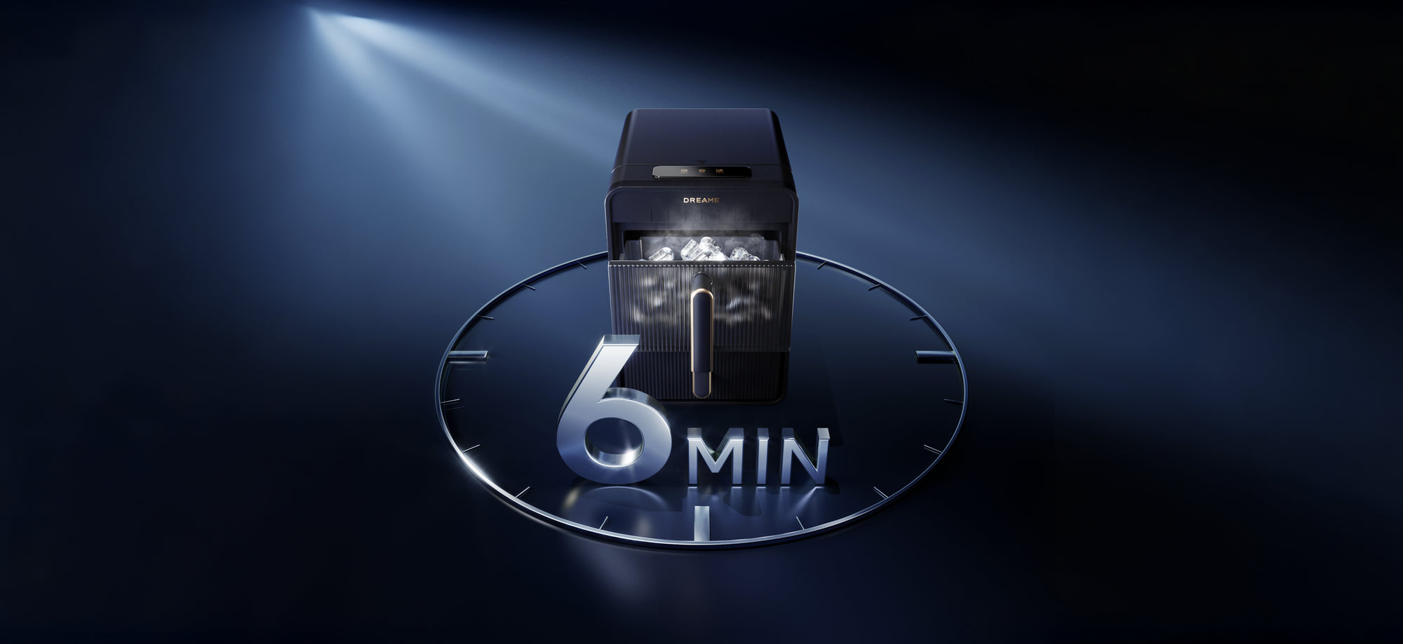 Macchina per ghiaccio Dreame Aura – ghiaccio pronto in 6 minuti per soddisfare subito ogni esigenza di freschezza.
