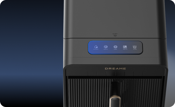 Macchina per ghiaccio Dreame Aura, pannello di controllo touch digitale per un utilizzo semplice e intuitivo.