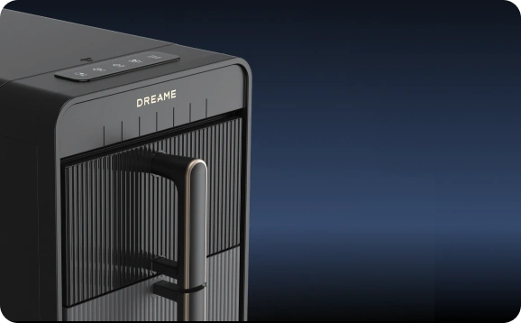 Macchina per ghiaccio Dreame Aura, design lineare ed elegante che unisce estetica moderna e facilità d’uso.
