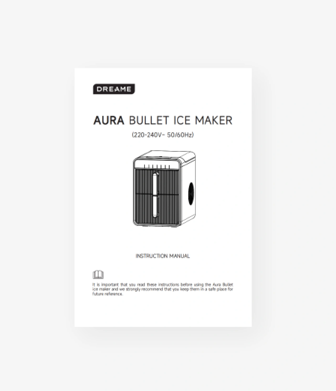 Manuale utente x1 della macchina Dreame Aura, per una facile installazione e utilizzo.