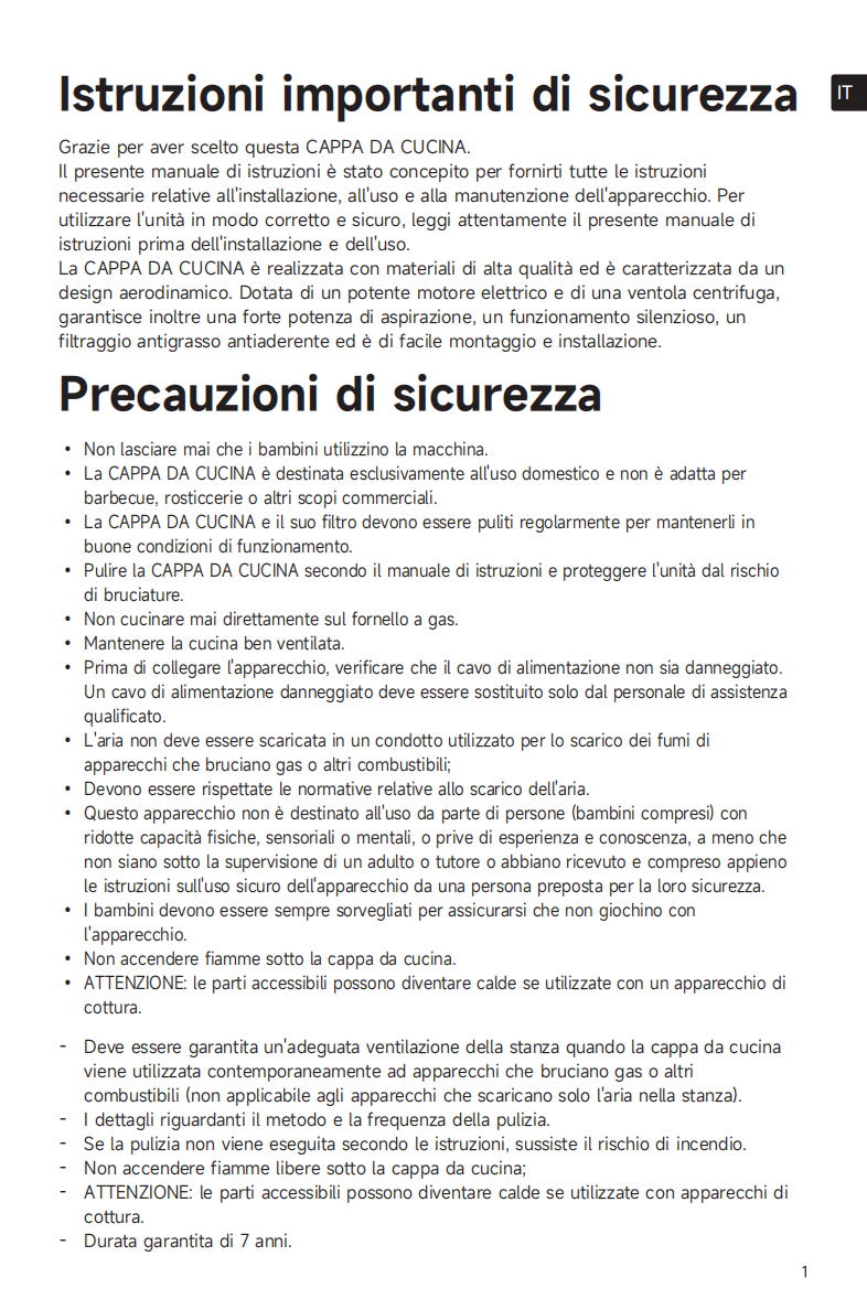 Avvertenze e informazioni sulla sicurezza