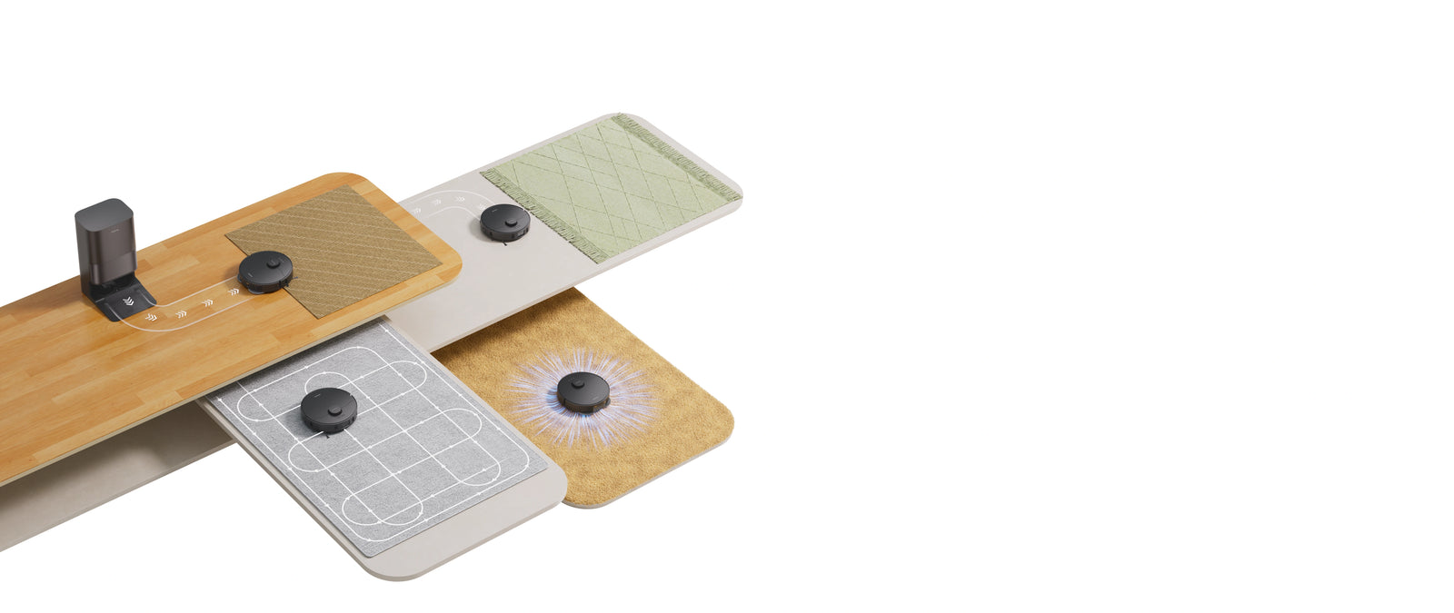 Pulizia intelligente per vari tipi di tappeti <br>e moquette