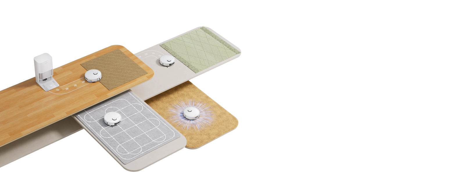 Pulizia intelligente per vari tipi di tappeti <br>e moquette