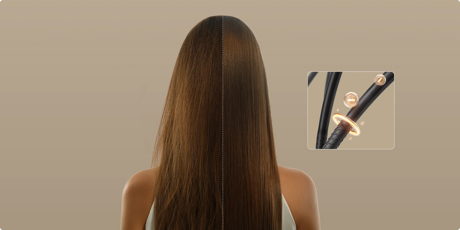 Asciugacapelli agli ioni Dreame Dazzle con 300 milioni di ioni negativi per capelli lisci e lucenti.
