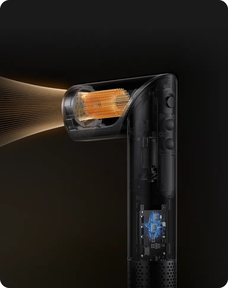 Asciugacapelli Dreame Dazzle con controllo della temperatura NTC per asciugatura delicata.