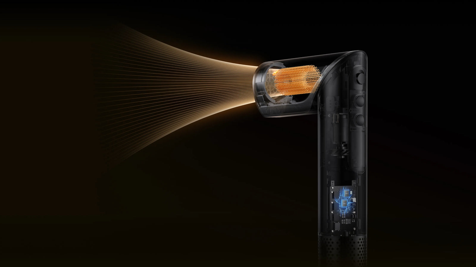 Asciugacapelli Dreame Dazzle con controllo della temperatura NTC per calore uniforme e protezione dal calore.
