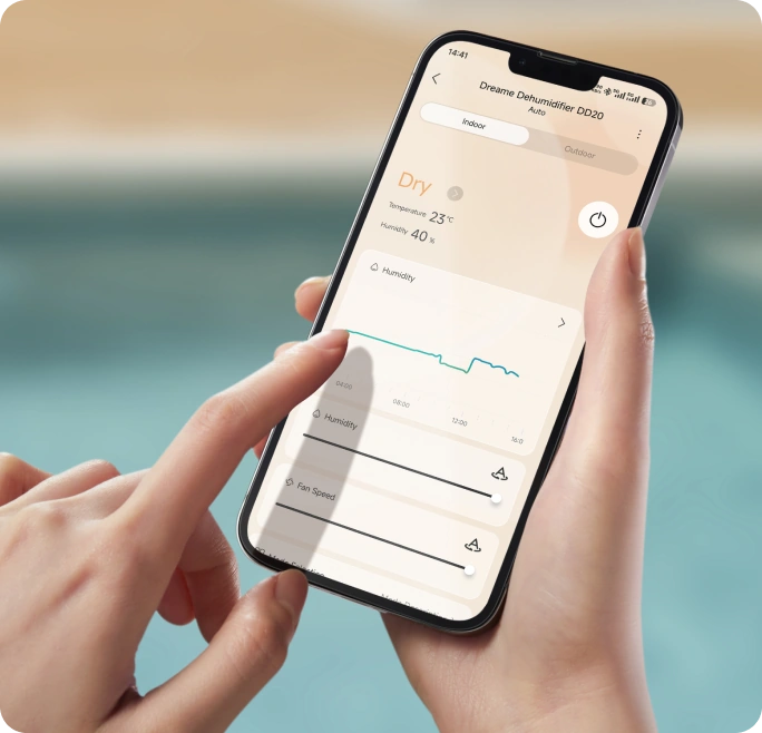 Controllo tramite app Dreamehome: <br class="dd20c-small-hide">comfort a portata di mano