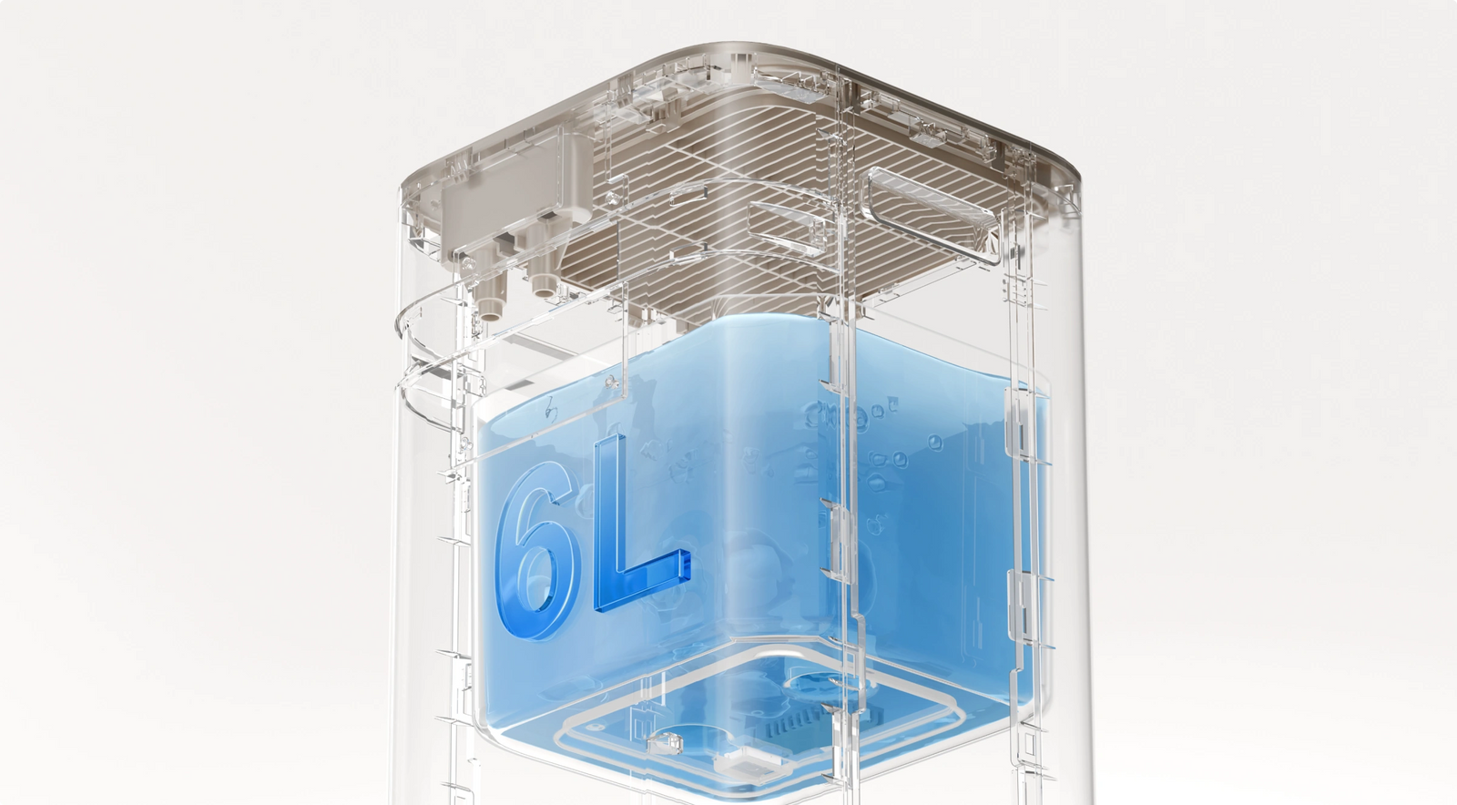 Ampio serbatoio dell’acqua da 6 L