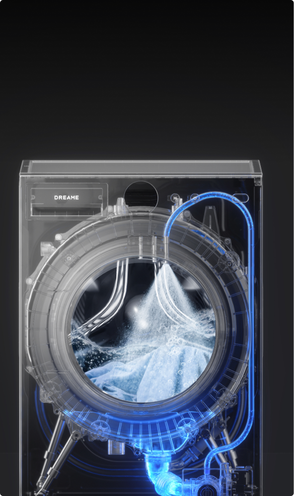 Dreame AI Inverter Washer L9 spruzzo a ricircolo con pompa per distribuzione uniforme del detersivo