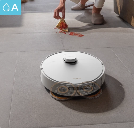 Soluzione detergente per pavimenti del robot aspirapolvere Dreame Matrix10 Pro Bianco, rimuove lo sporco quotidiano senza residui.