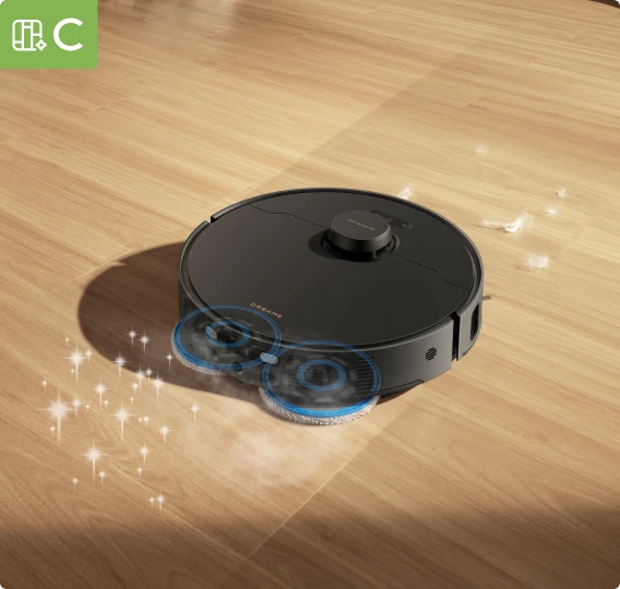 Soluzione per cura del parquet del robot aspirapolvere Dreame Matrix10 Pro Nero, ripristina il lucido naturale e protegge dai graffi.