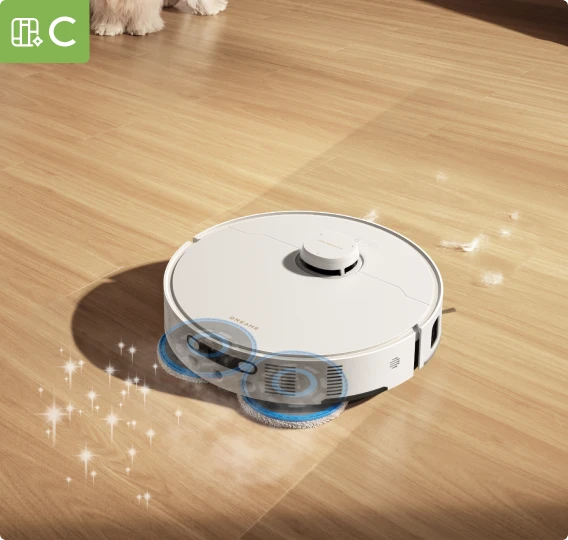 Soluzione per cura del parquet del robot aspirapolvere Dreame Matrix10 Pro Bianco, ripristina il lucido naturale e protegge dai graffi.