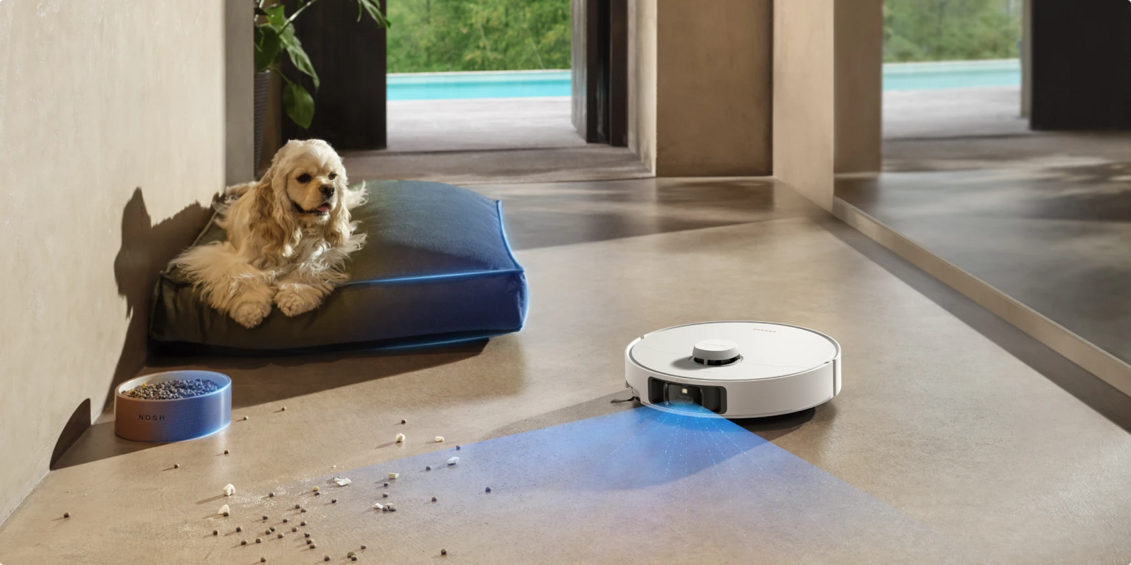 Robot aspirapolvere Dreame Matrix10 Pro con cura approfondita per animali, aspirazione potenziata vicino alle lettiere, meno acqua per ridurre gli allergeni.