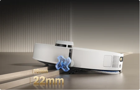 Sistema EasyLeap del robot aspirapolvere Dreame Matrix10 Pro Bianco, supera ostacoli fino a 40 mm e gradini da 22 mm.