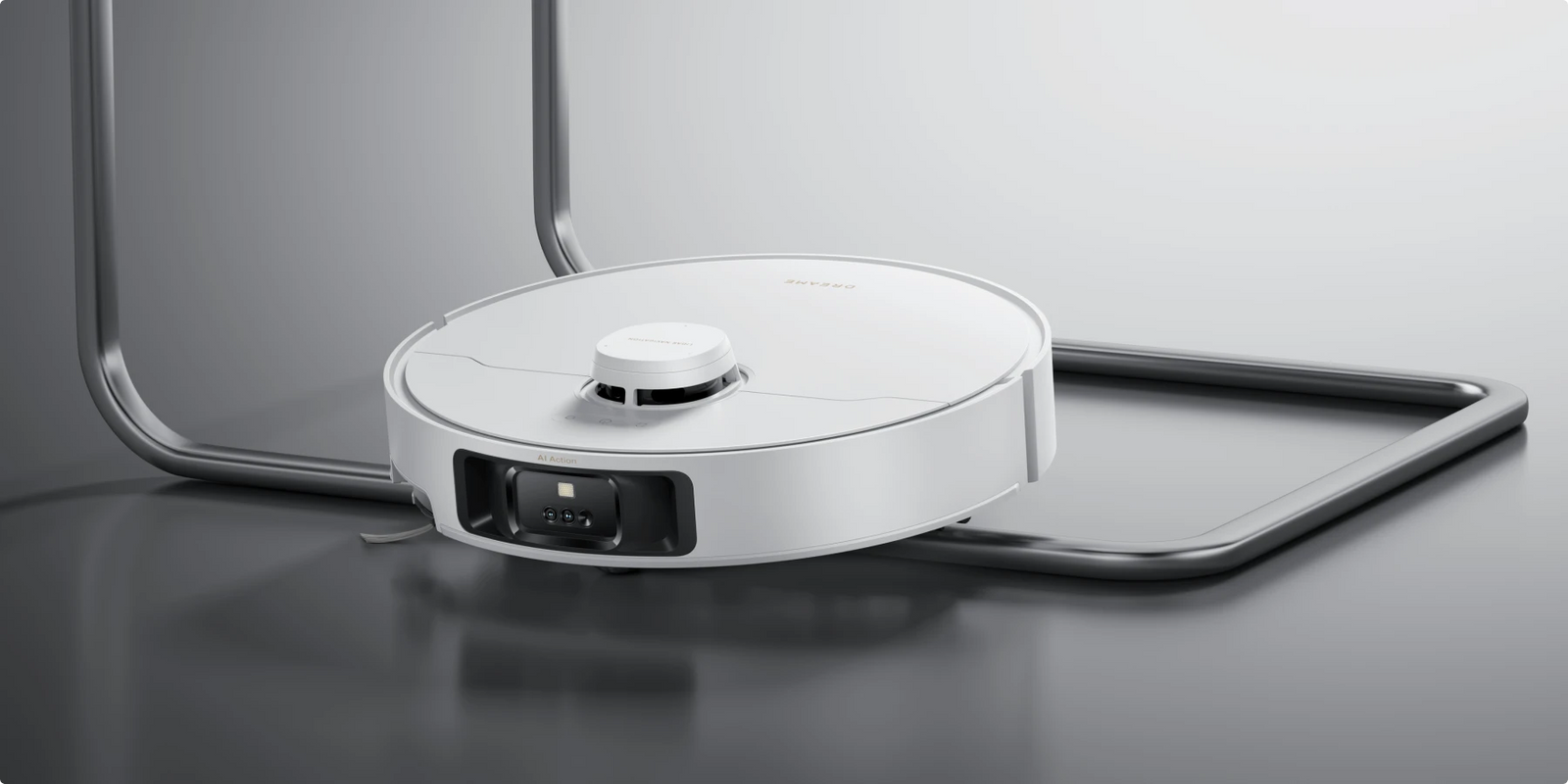 Il robot aspirapolvere Dreame Matrix10 Pro Bianco naviga con precisione attorno alle gambe a U delle sedie, nessuna zona tralasciata.