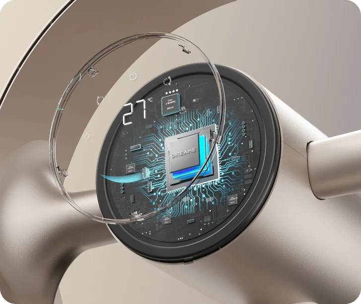 Il chip TempSync™ integrato del Dreame MF10 Ventilatore senza pale rileva le variazioni di temperatura in tempo reale e regola il flusso automaticamente.