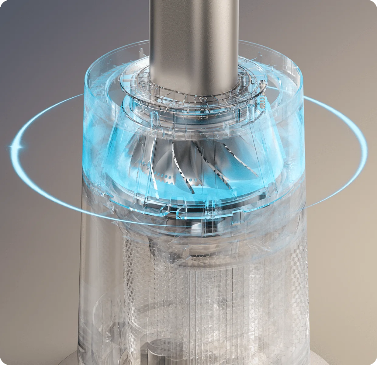 Il motore passo-passo di alta qualità del Dreame MF10 Ventilatore senza pale garantisce oscillazioni precise e stabili per una distribuzione dell'aria durevolmente uniforme.