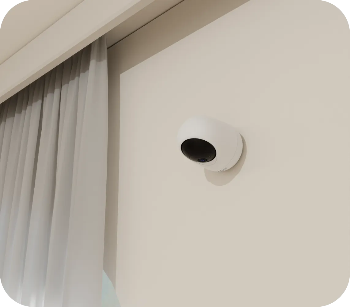 Videocamera Dreame NAVO Care SE 1 InCam installata a parete in posizione verticale