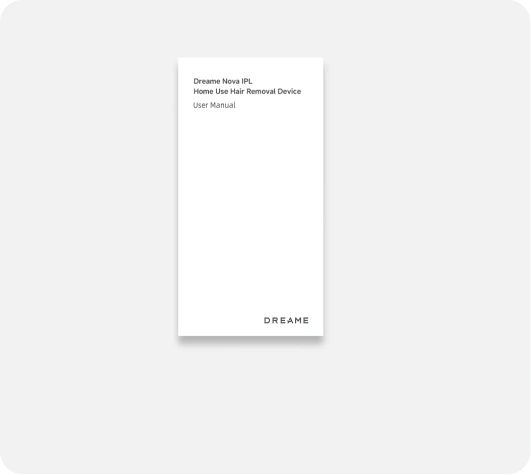 Contenuto confezione 1 manuale utente multilingue per epilatore IPL Nova di Dreame