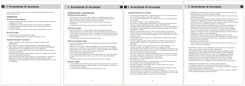 Avvertenze e informazioni sulla sicurezza