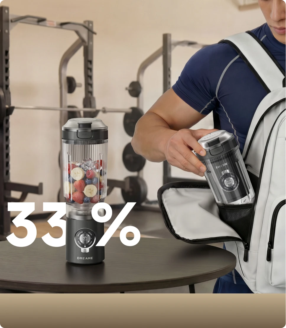 Dreame Portable Blender design Twist & Go più compatto del 33% perfetto per chi pratica sport