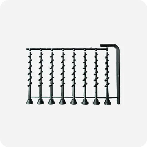 Viti × 8 e chiave esagonale × 1