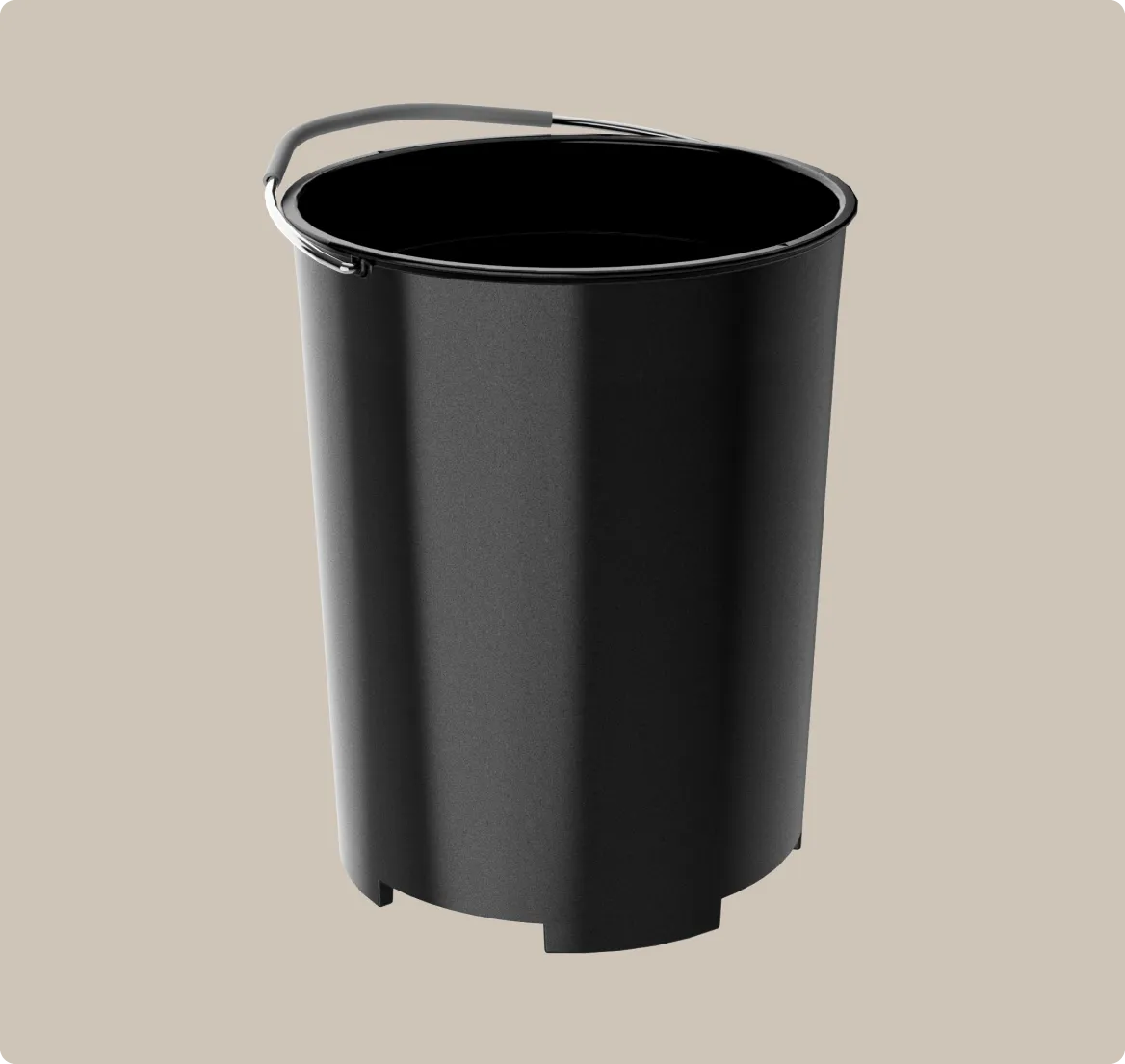 Il contenitore asciutto vuoto del Dreame SF25 WiFi offre una capienza di 2,5 L in un formato compatto.