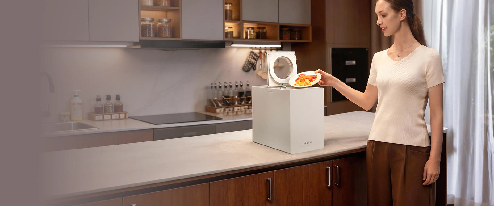 Il Dreame SF25 WiFi tratta senza sforzo un'ampia varietà di rifiuti alimentari tra cui verdure, carne, gusci d'uovo, piccole ossa e alimenti fibrosi.