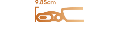 Design ultraridotto da 9,85 cm