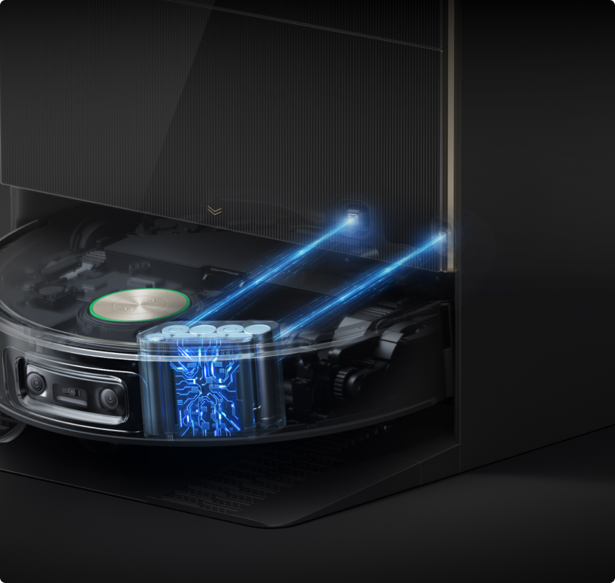 Dreame X60 Pro Ultra Complete con PowerMaster Core Tech per prestazioni continue e operatività di pulizia intelligente.